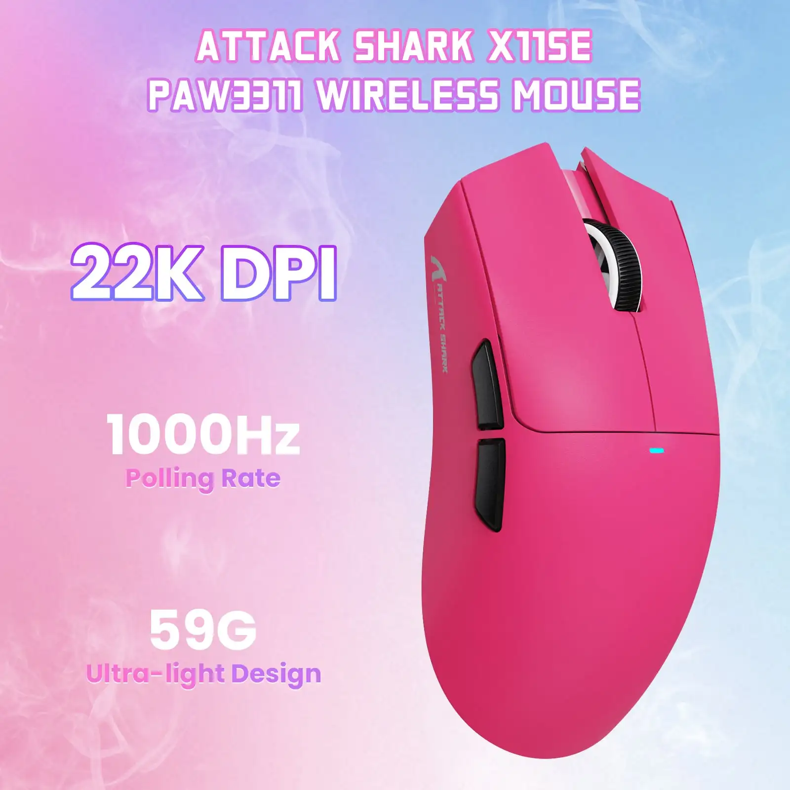

Игровая беспроводная мышь ATTACK SHARK X11se, легкая, трехрежимная, с Bluetooth, 22000 DPI, 65 часов автономной работы, эргономичный дизайн для точной игры