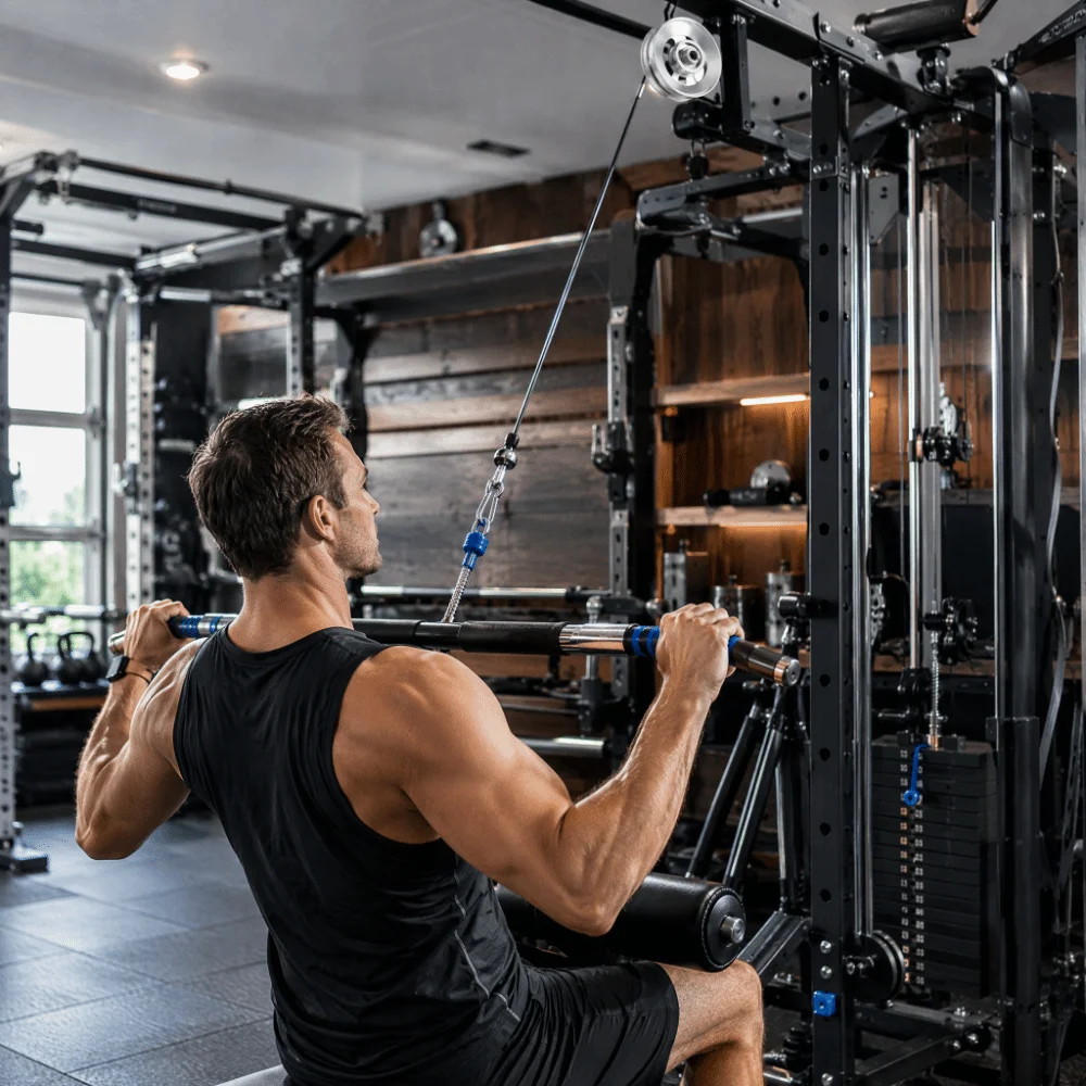 Solid Aluminium Alloy Fitness Pulley Wheel Silver Universal Strength Training Pulley Cable Machine Pulley Gym Cable System Build