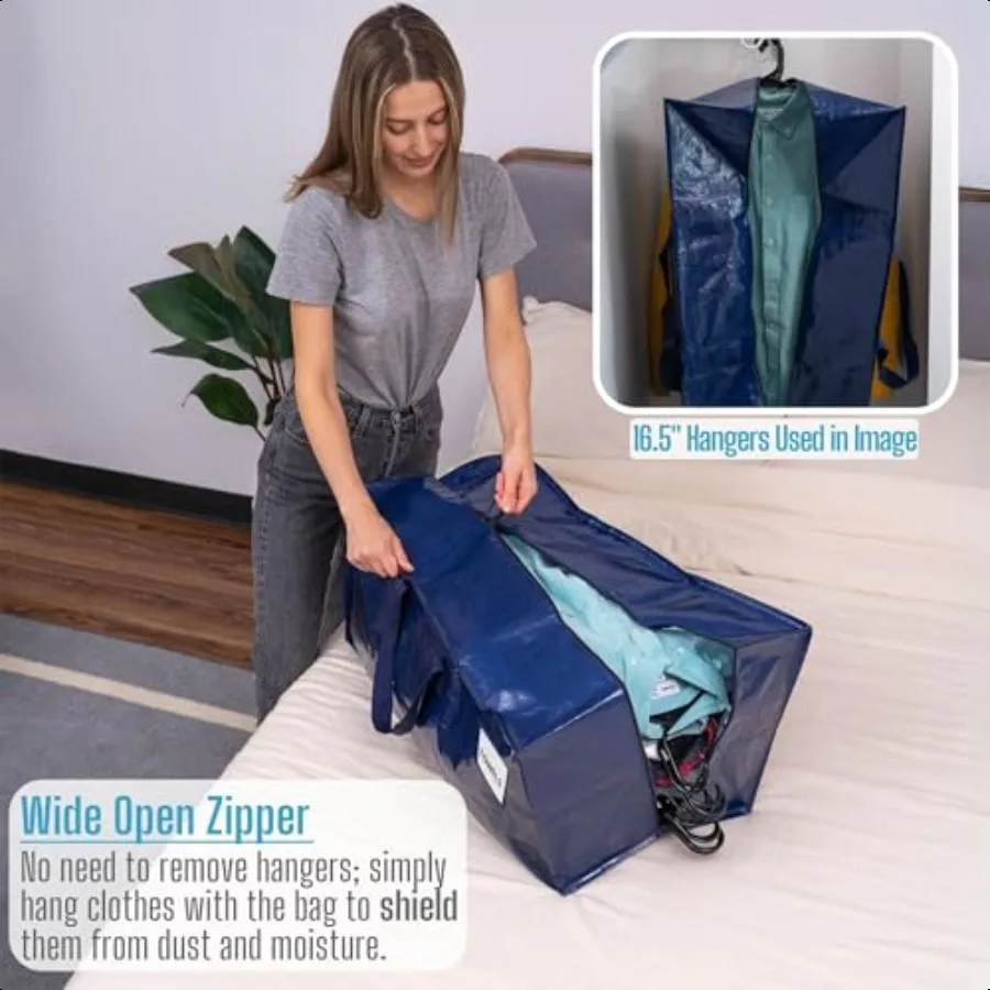 6 pacotes de sacos móveis com alças para mochila, caixas móveis resistentes, embalagem alternativa, grandes sacolas de armazenamento para entrada de dormitório