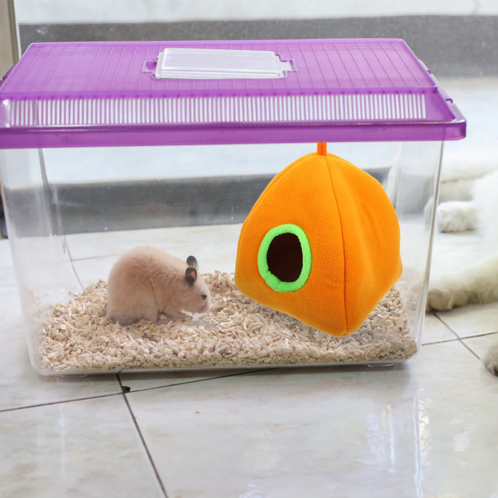

Sturdy Hamster Hut Comfortable Adorable Small Pet Sleeping House Wear-Resistant Ferret Rat Cage Accessory