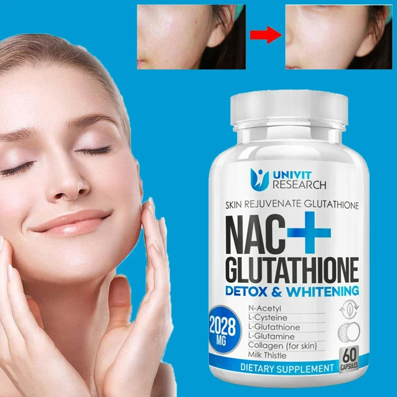 Glutathione Capsules - Joint and Hair, Nail Health, Skin Purification, Liver, Lungs, Skin and Brain Health