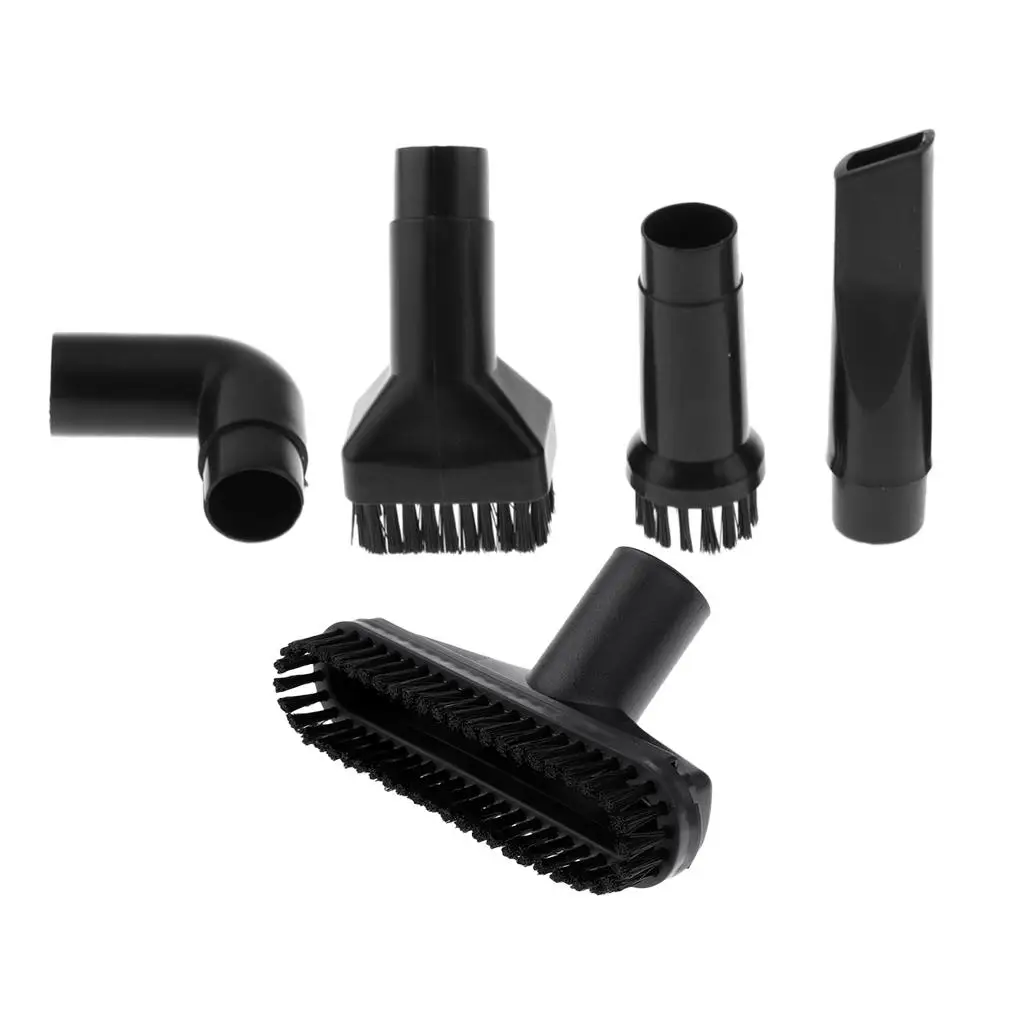 32mm Vacuum Nozzle Head Set Mini Bristle Brush Elbow Connector Kit for Home Sofa Fabric Cleaning