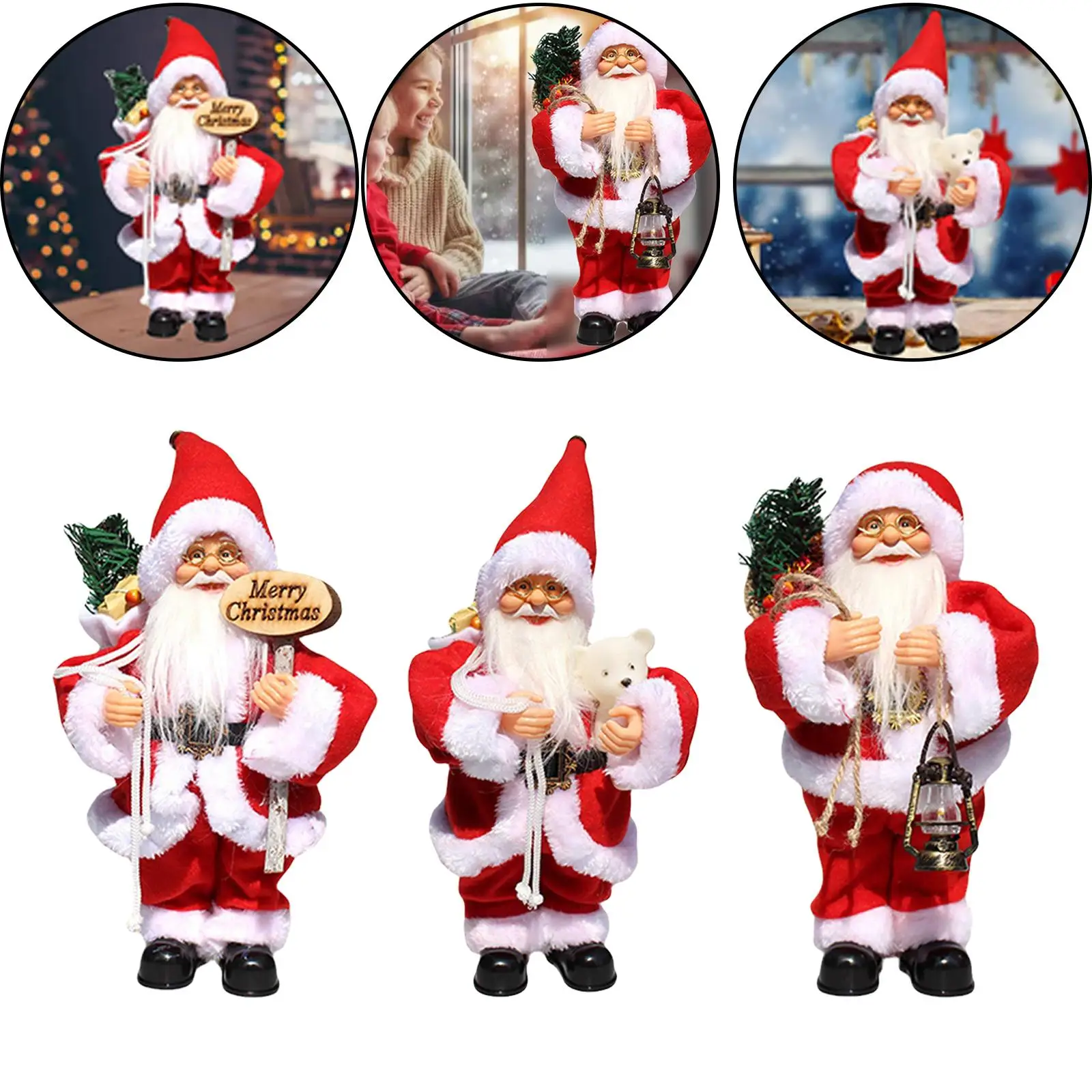Electric Music Santa Claus Doll Children'S Toy Plush for Xmas Outdoor Tree view 5