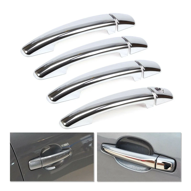 For Citroen C4 C4 Picasso C6 Peugeot 207 308 407 Chrome Door Handle Cover Trim