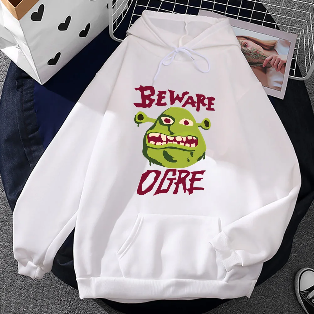 Anime Monster Shrek Hoodie pria dan wanita, busana sederhana lengan panjang musim gugur dan musim dingin busana jalanan