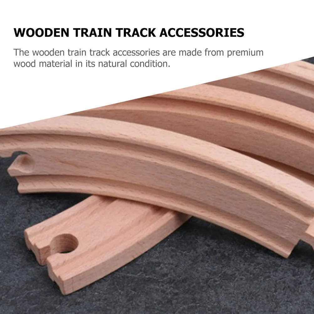 6 Pcs Track Wooden Tracks Toy Train Model Kids for 3 Year Old Playthings Child Childrens Toys