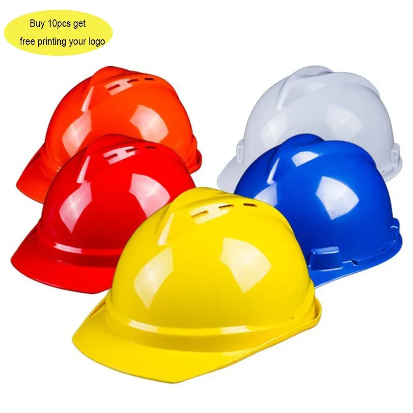 ESCAM Customize Logo Safety Hard Hats Cap Breathable Construction Work Protective Helmets ABS Protect Rescue Helmets