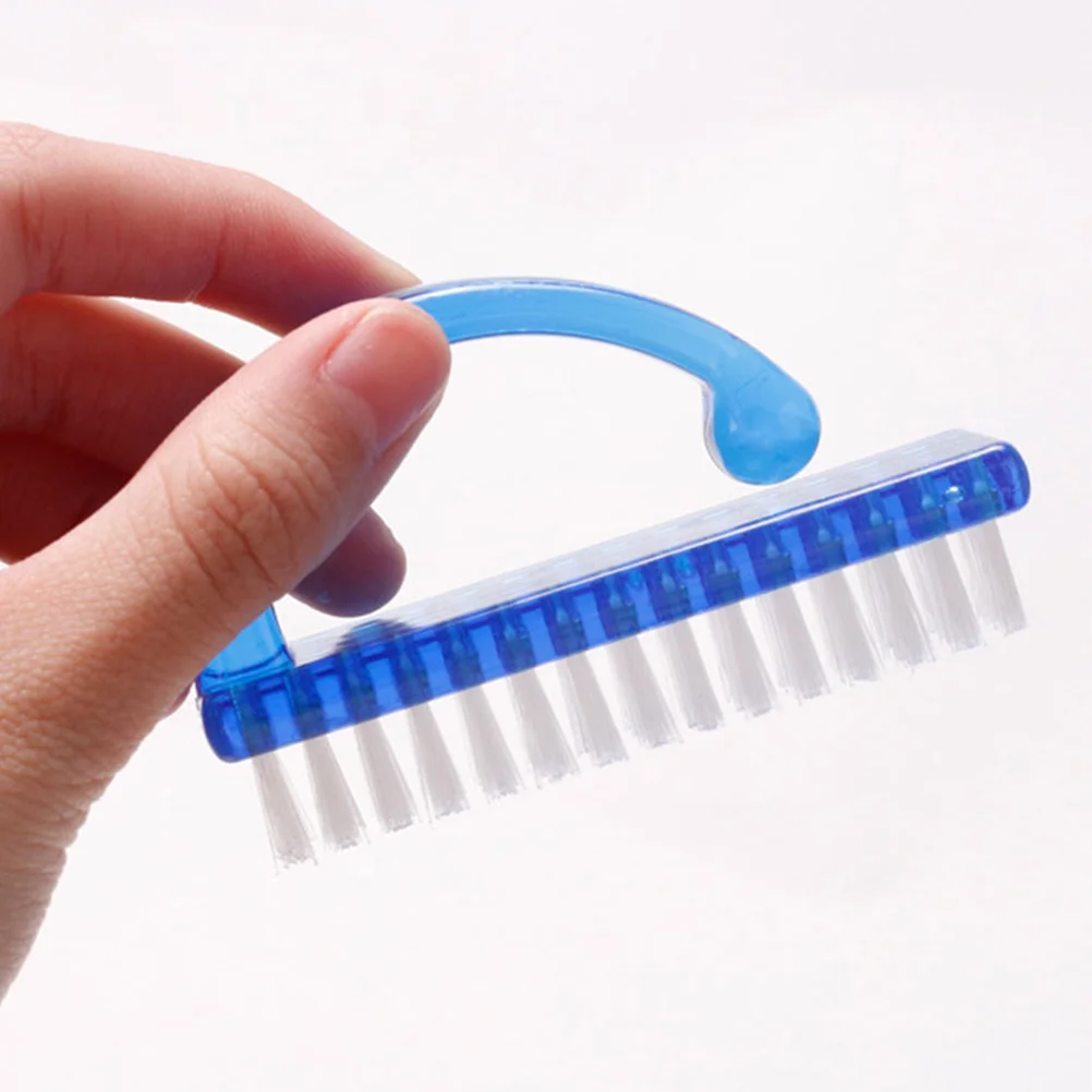 4 Uds. Cepillo de uñas para limpiar las uñas, cepillos de plástico para uñas, cerdas rígidas, cepillo portátil para uñas de los pies, manicura