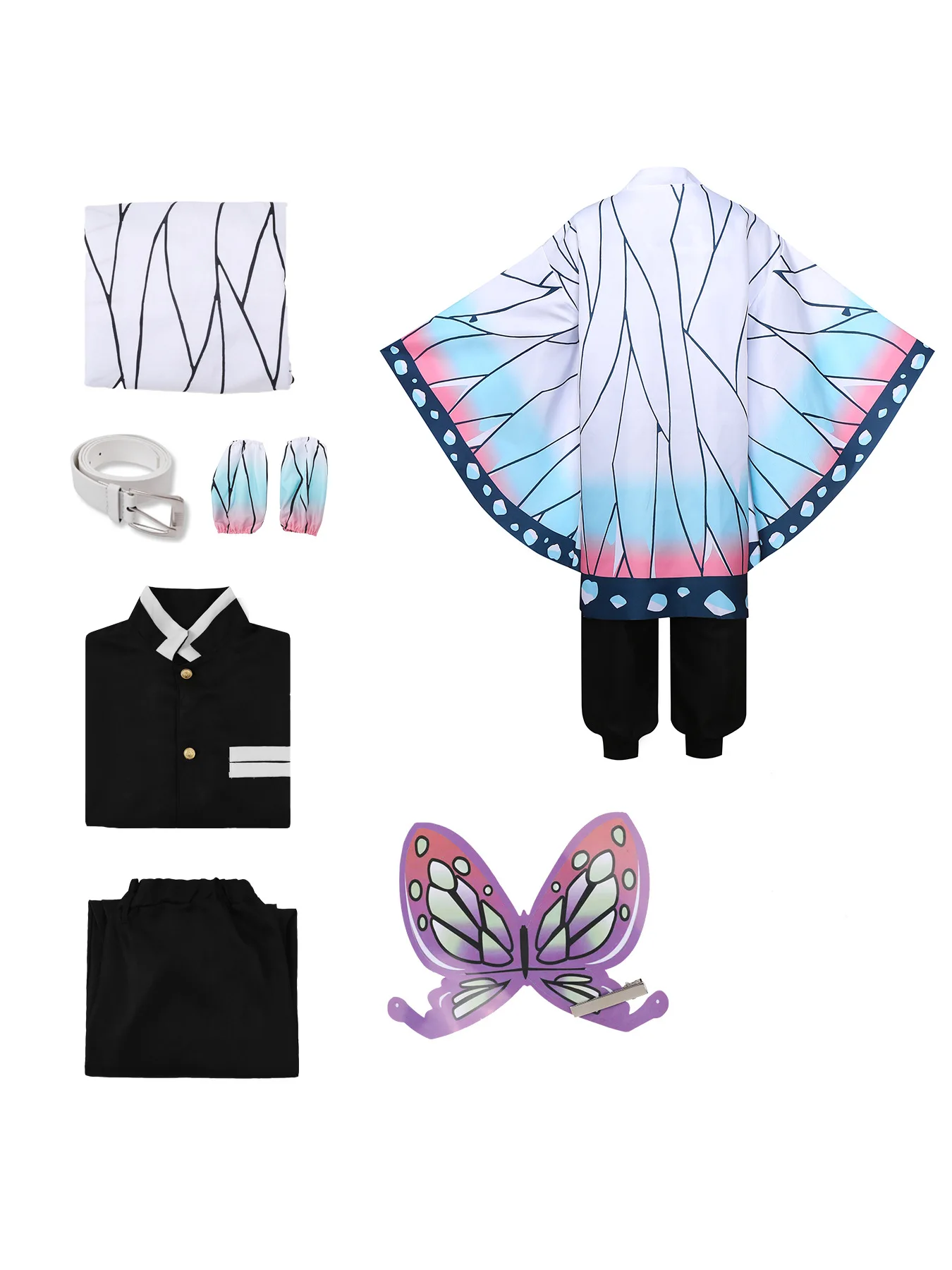 Kochou Cosplay Costume Japanese Anime Slayer Cosplay Butterfly Uniform For Children Halloween Party Carnival Stage Performance