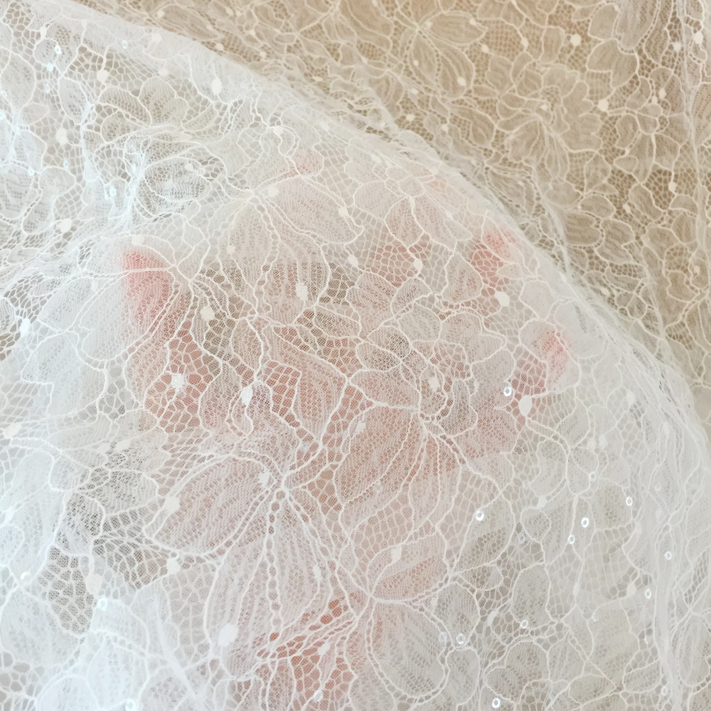 

5 M High Quality Sparkling and Exquisite Mesh Lace Fabric, Used for Wedding Dresses and Home Soft Furnishings Accessories