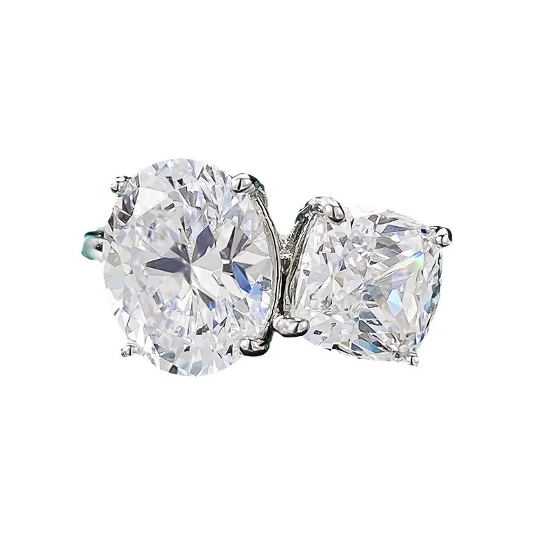 

Серебряное кольцо S925 с ромбовидным 8*10 мм овальным кольцом