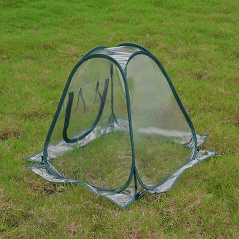 PVC Portable Foldable Mini Garden Greenhouse Cover Flower House Planting Insect-Proof Bird Cover For Outdoor Protection