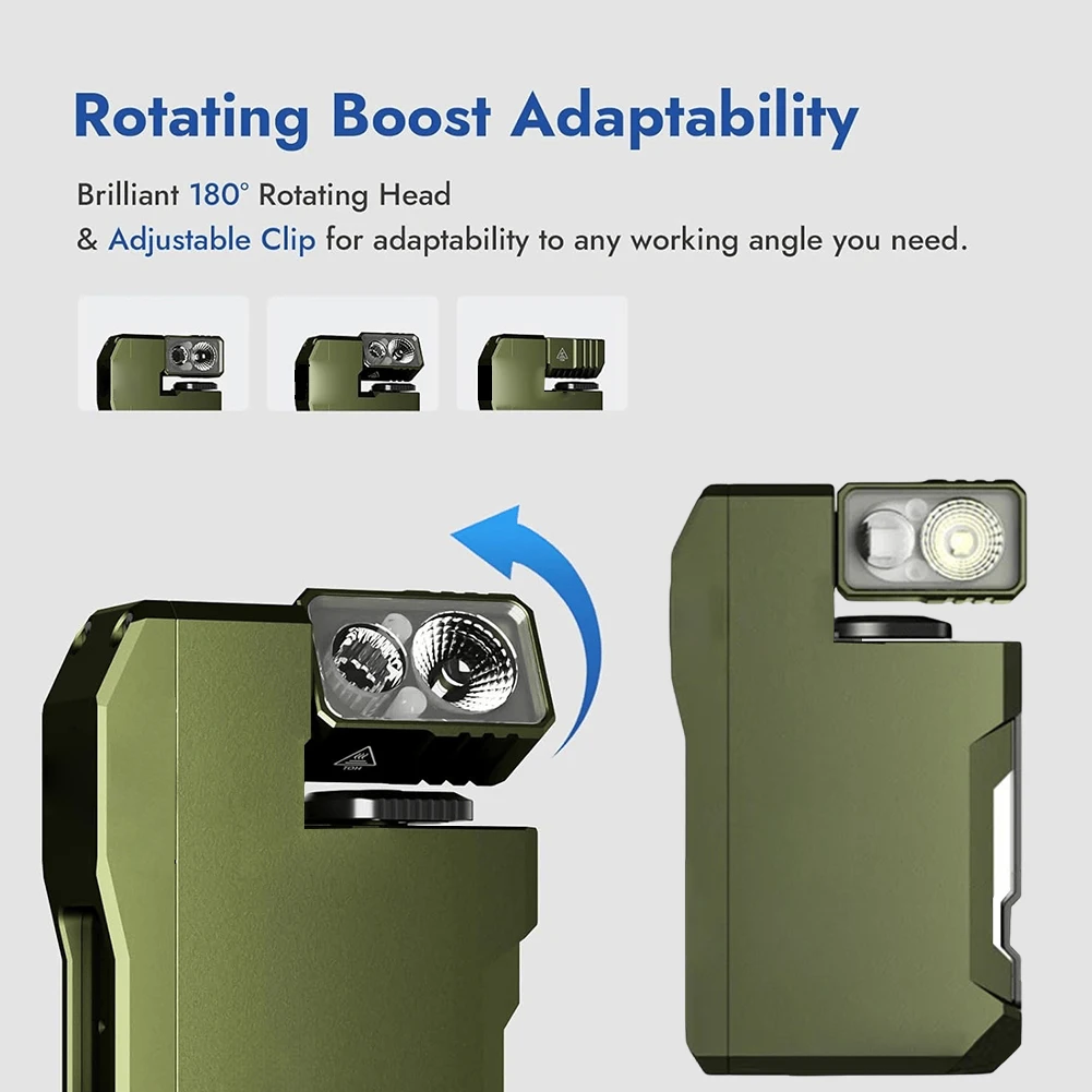 

Светодиодный фонарик, компактный фонарик, перезаряжаемый мини-фонарик, несколько режимов, вращающийся на 180 градусов фонарик для использования при отключении электроэнергии