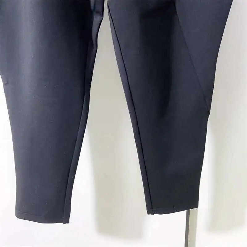 HKSH 2024 ฤดูใบไม้ผลิฤดูใบไม้ร่วงใหม่ผู้ชาย Dark Niche Design กว้างด้านบนแคบด้านล่างสบายๆกางเกง Hip Hop Stripe Chic กางเกง HK2424