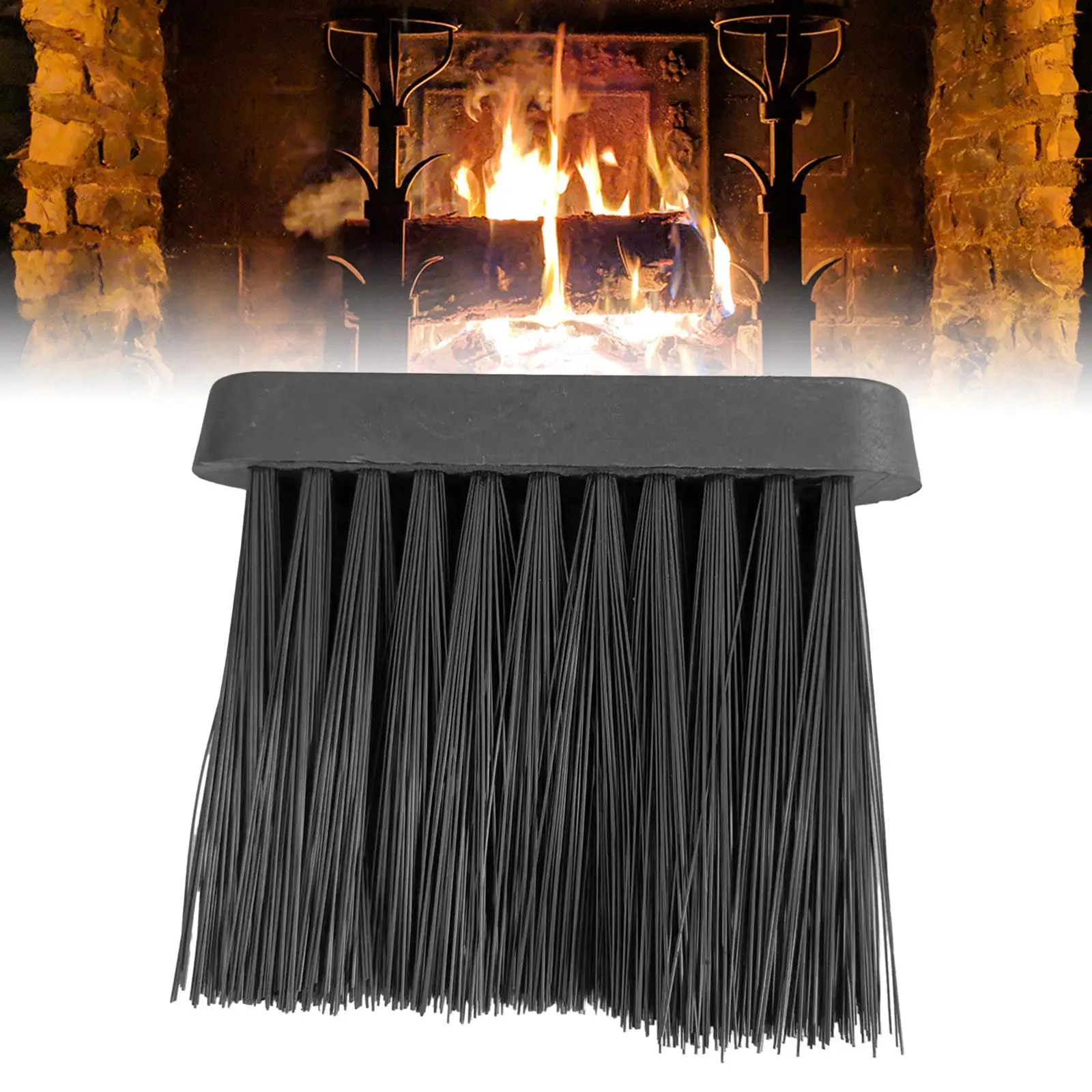 

Fireplace Brush Head Fireplace Broom Practical Fireplace Bench Brush Cleaner for Wood Burning Stove Hearth Chimney Fire Pit