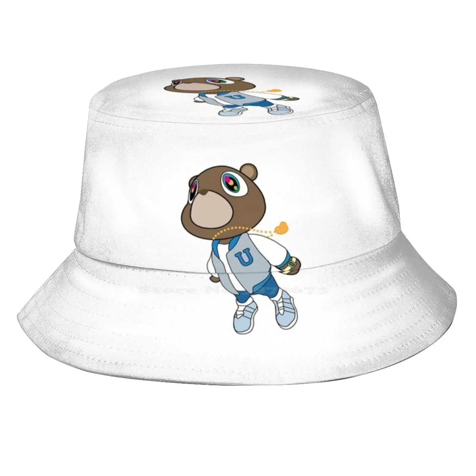 Kanye West Graduation Bear Sun Cap Fisherman Hat Bucket Hats Graduation Bear Kanye Bear Kanye West Bear The College Dropout