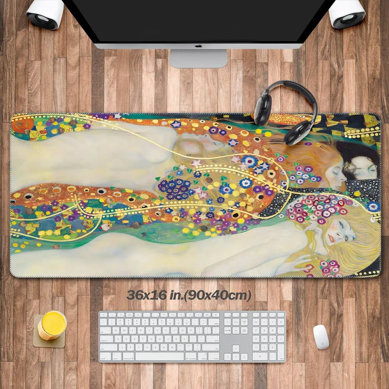 

Large Water Snake Mouse Pad,Painting Pattern Table Pad,Aesthetic Erotic Art Mousepad,Art Gift Table Mat,Perfect Gift for Friends