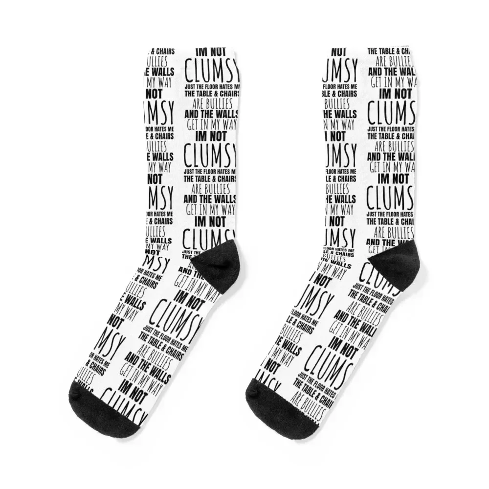 

I'm Not Clumsy Funny Sayings Sarcastic Socks Antiskid soccer Thermal man winter crazy Boy Socks Women's