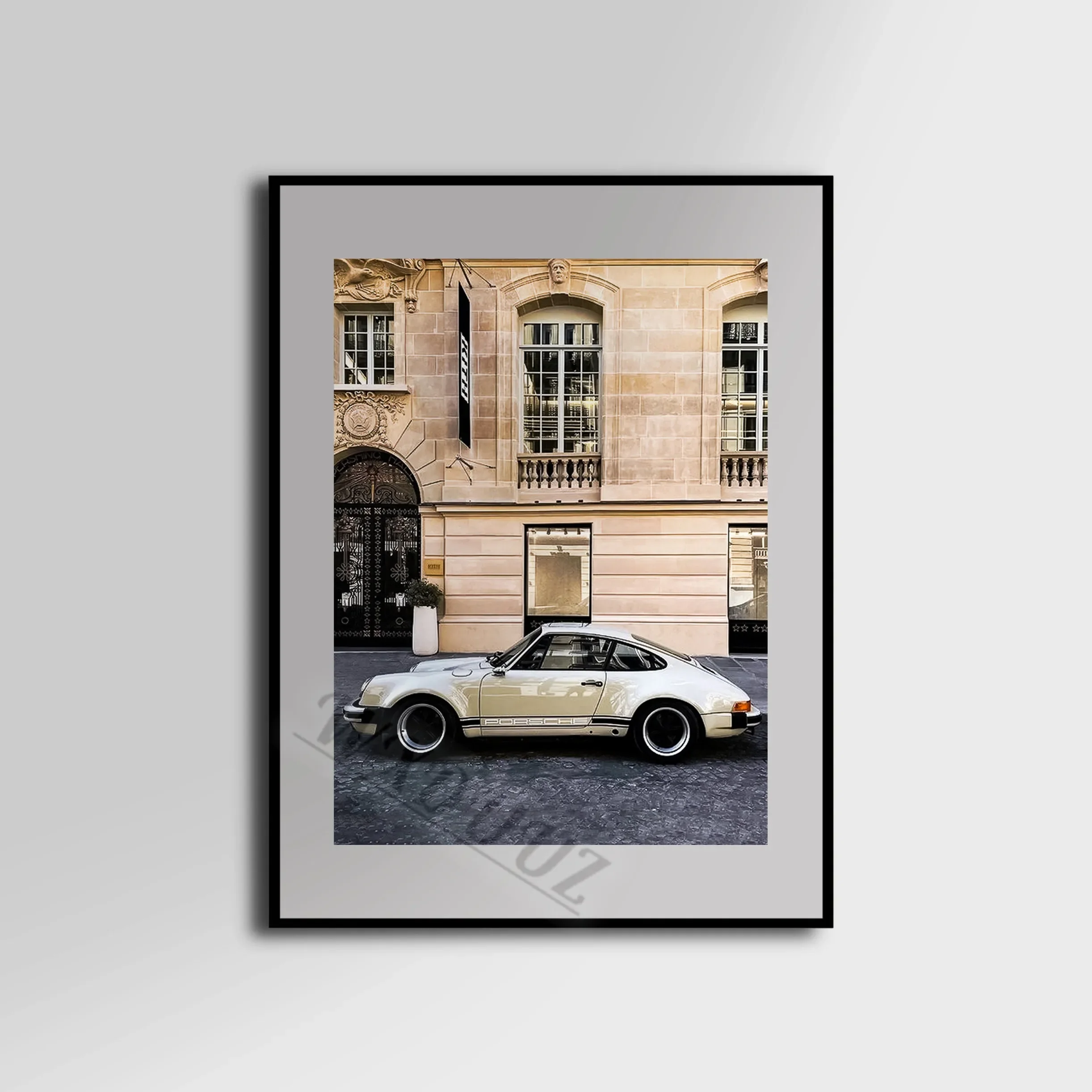 Nordic Vintage Schwarz-Weiß Ästhetische Wand kunst Klassische Supercar Street HD Öl auf Leinwand Plakate und bedruckte – Detail 8