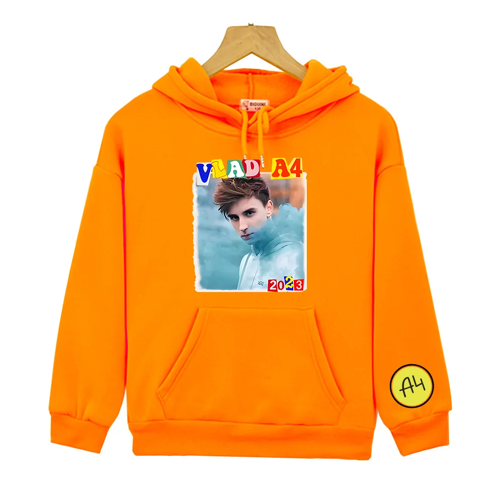 Влад A4 Бумага Merch Vlad Lamba Hoodie Comfortable Boys and Girls Sweatshirt Long Sleeve Children Cartoon Clothing Autumn Fleece