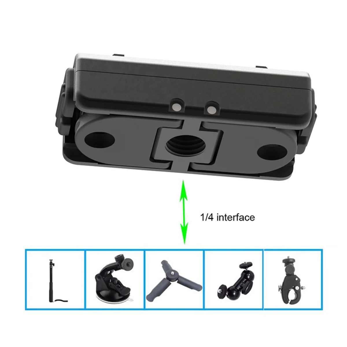 Aksesori dasar magnetik antarmuka 1/4, adaptor lepas cepat magnetik dan aksesori untuk Insta360 ONE/X2/ACE/ACE