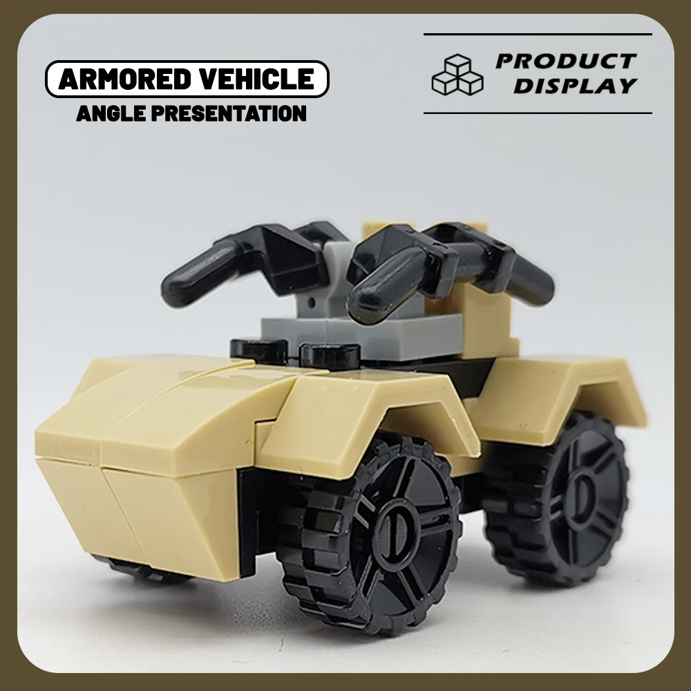 Décennie s de construction de modèle de véhicule blindé d'arme militaire, assemblage d'armes de la seconde guerre mondiale, décoration de bureau, briques de bricolage, jouets pour enfants, cadeaux