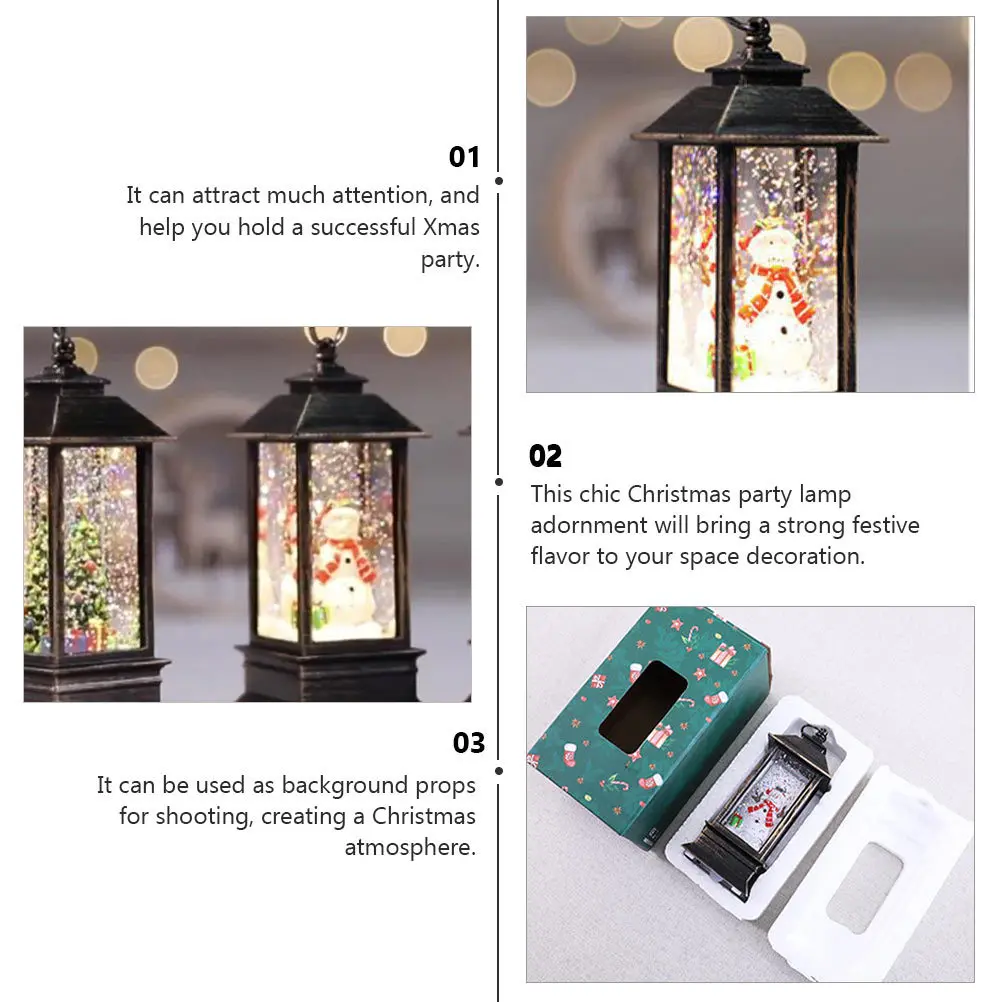 

1Pcs Snowman Xmas Glowing Ornament Creative Christmas Party Adornment Portable Decorative Lamp Christmas Lamp Adornment