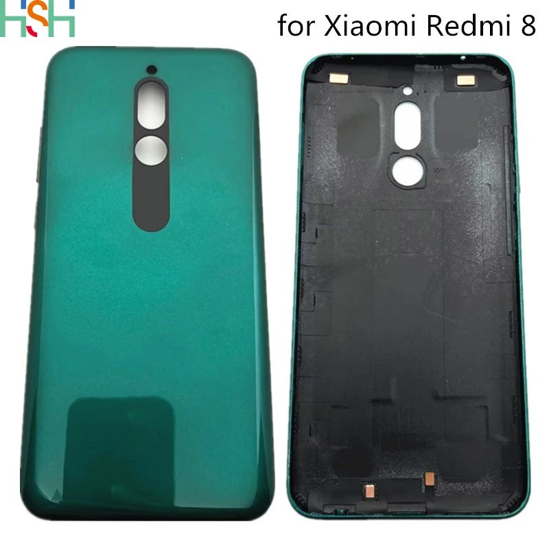 New for Xiaomi Redmi 8 Back Battery Cover Back Housing Rear Door Case with Side Key Case Replacement Parts