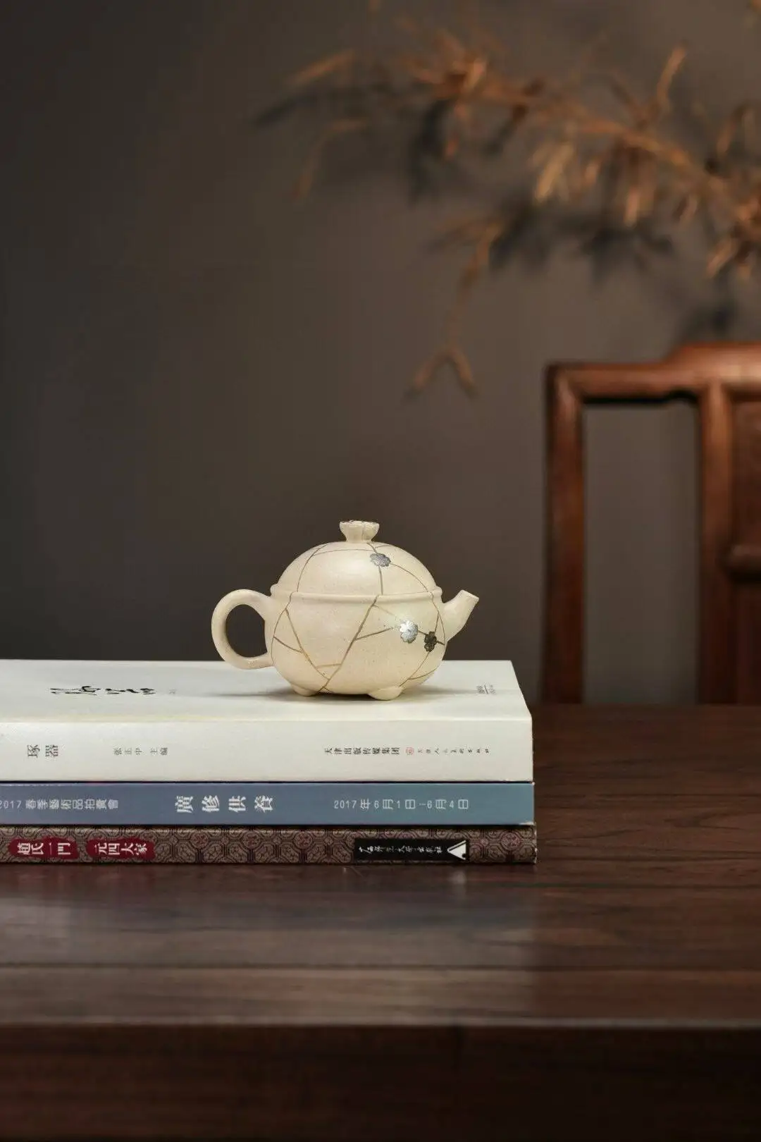 Zisha teapot pure handmade raw ore white jade section referral hole high-end boutique purple sand tea set