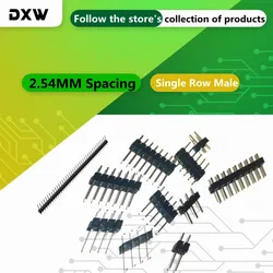 20PCS/Lot Single Row Male 40Pin 1x2/3/4/5/6//8/9/10/40 2.54 Breakable Pin Header Connector Strip for Arduino Black