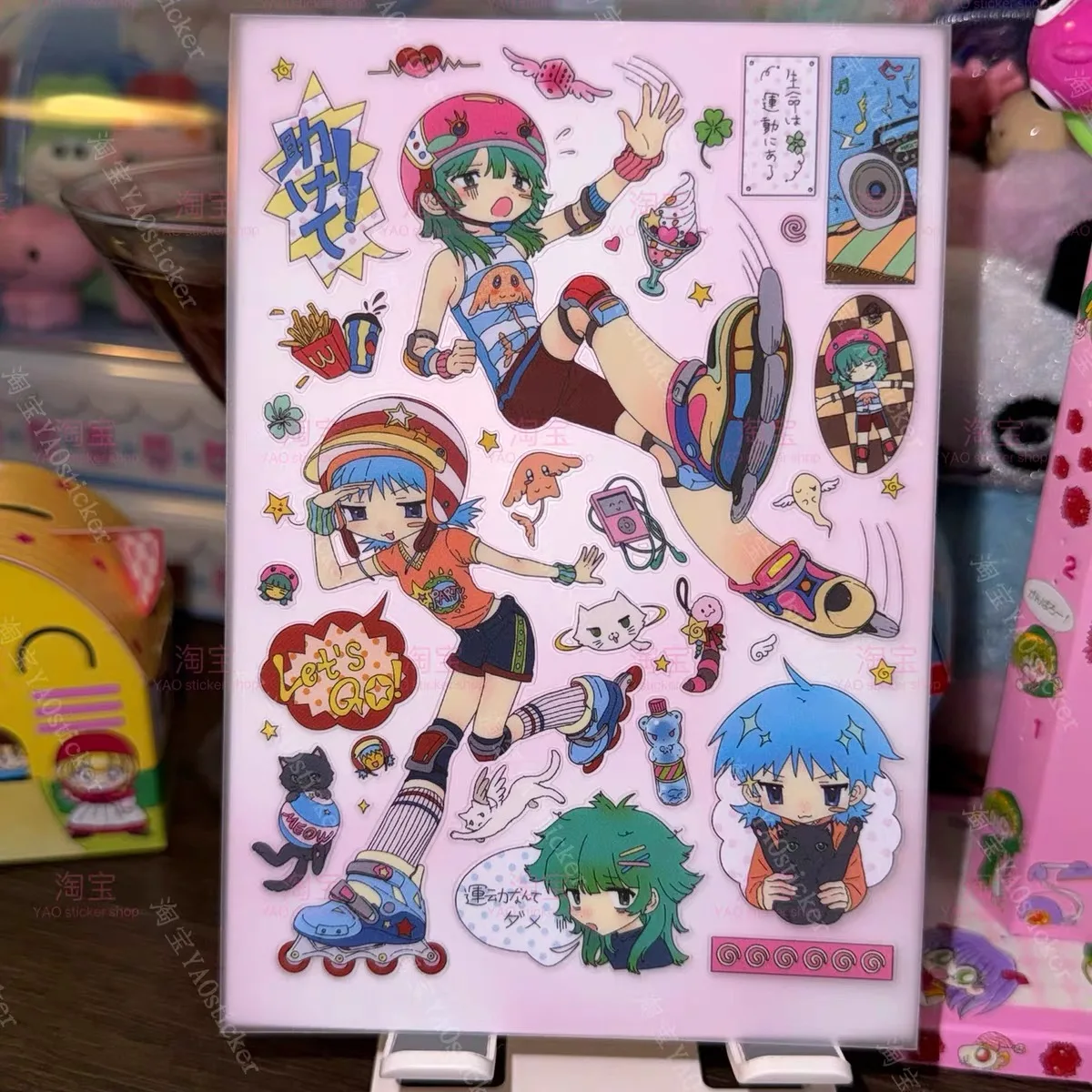 

Декоративные наклейки с рисунком крутой девушки, розовый дизайн