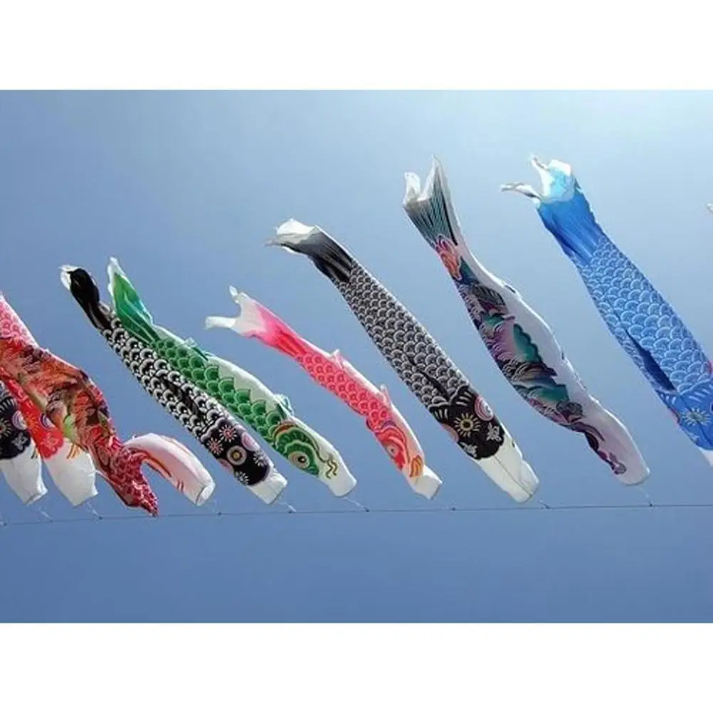 55 Cm Dragon Boat Festival Decorative Gifts Japanese Carp Wind Sock Banner Boys Day Flying Koi Windsock Flag