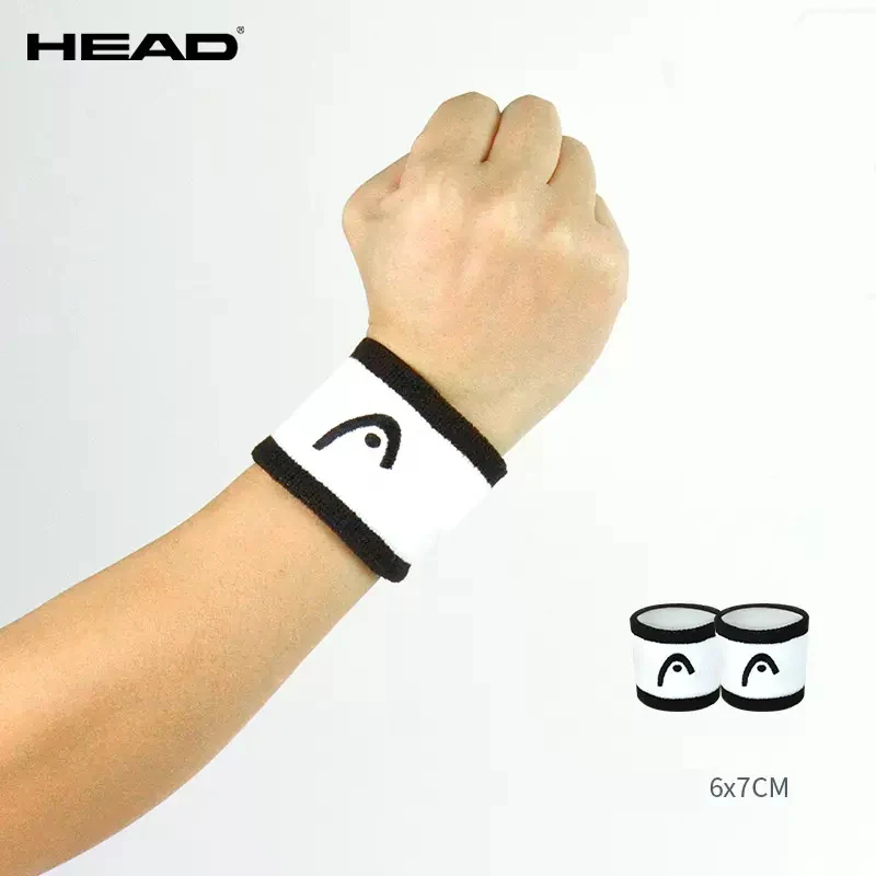 Original HEAD Tennis Wristband Sweat Absorption Badminton Sport Wristbands Nylon Comfortable Sweat Wiping