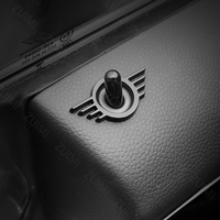 1Pcs 3D Metal Car Door Lock Pin Wing Emblem Badge Decal for Mini Cooper One S R55 R56 R57 R58 R59 R60 F55 F56 F57 F60 Countryman