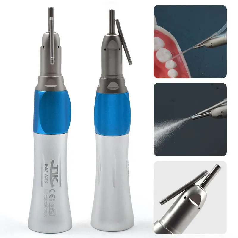 Dental 1:1 Surgical Straight Nose Cone Low Speed Handpiece with External Irrigation Pipe