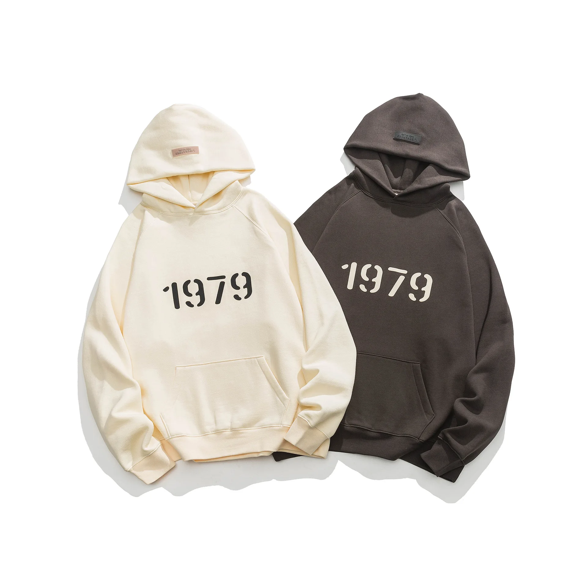 

Chigu Men's Autumn and Winter Japanese Loose Printed Hooded Sweatshirt Retro Military Edition English Letters