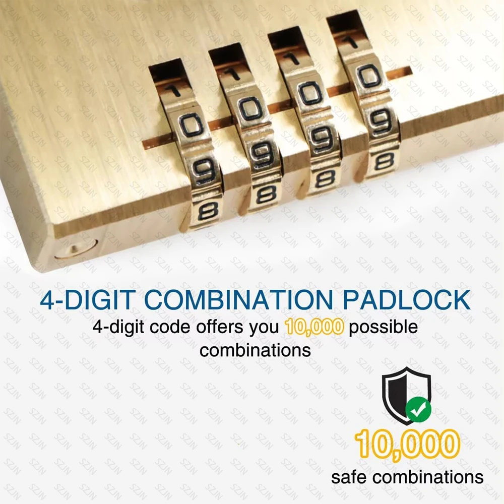 Lucchetto con password impermeabile Lucchetto di sicurezza pesante a forma di De utilizzato nei garage, armadietti, cancelli e serrature di protezione del magazzino