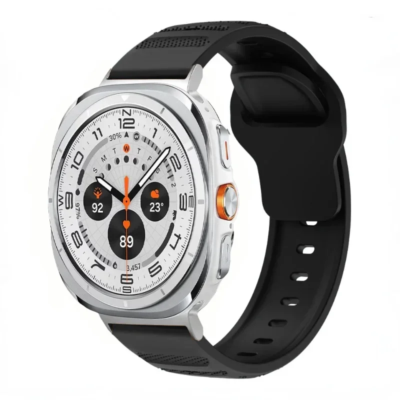 Silicone Strap for Samsung Galaxy Watch 7 Ultra 47mm Replacement Breathable Sports Band Bracelet for Galaxy Watch Ultra Correa