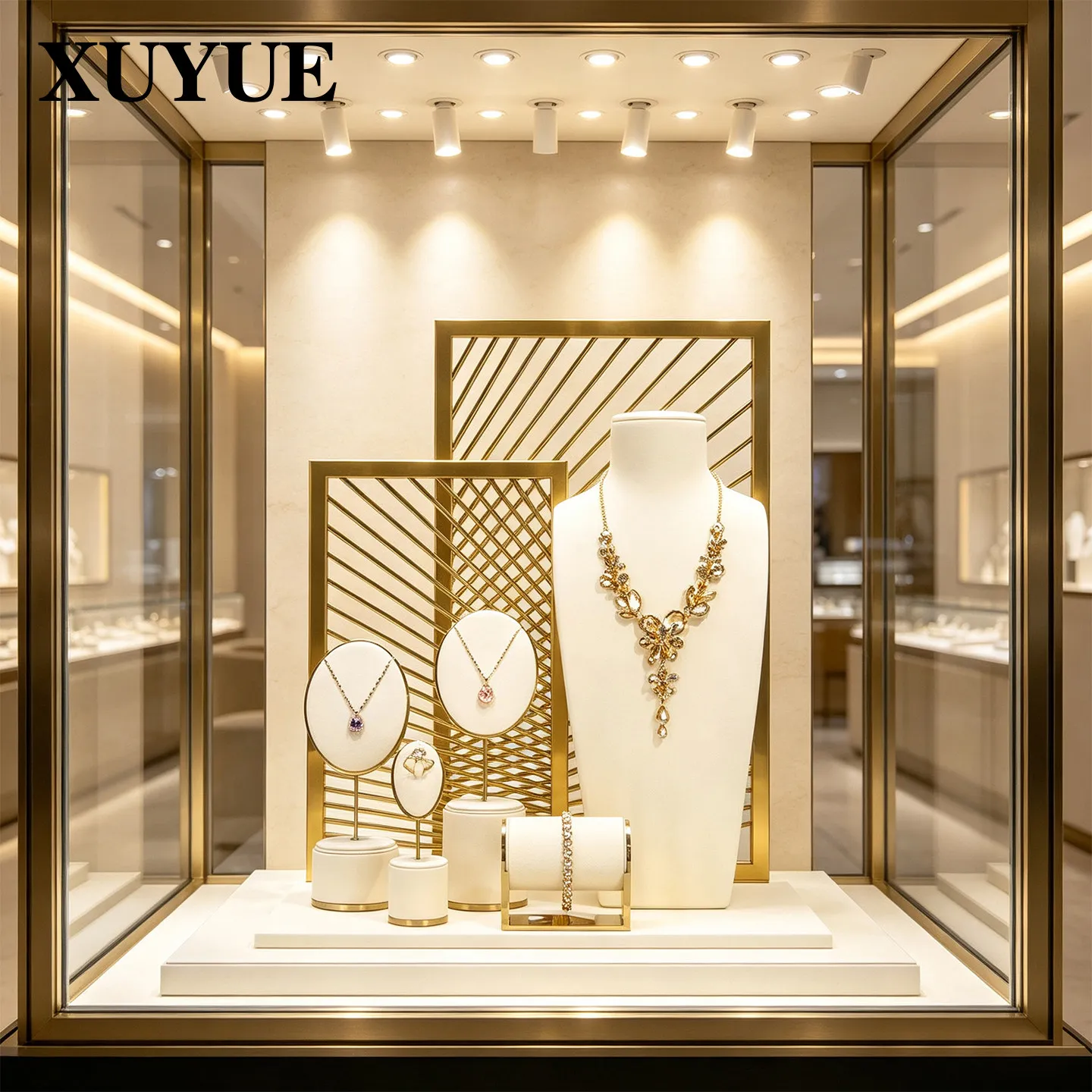 High-end jewelry window display props necklace ring bracelet earrings jewelry display stand earring display stand