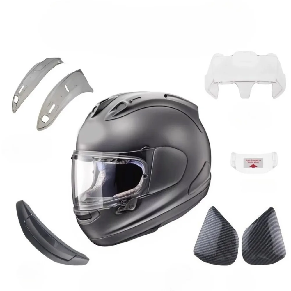 

For RX7X Helmet Special Modification Spoiler Large Tail Ear Plate Cover Air Duct Front Mouth Small Aircraft Accessories
