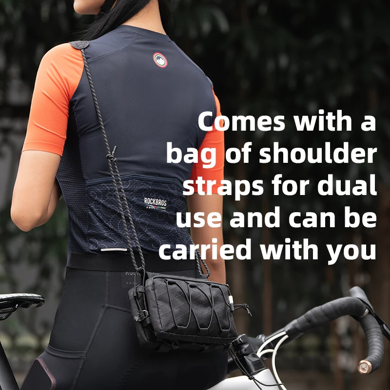 ROCKBROS Bike Bag Top Tube Bag Floating Installation Method Cycling Saddlebags Bicycle Pannier Bag Large Capacity Equipment