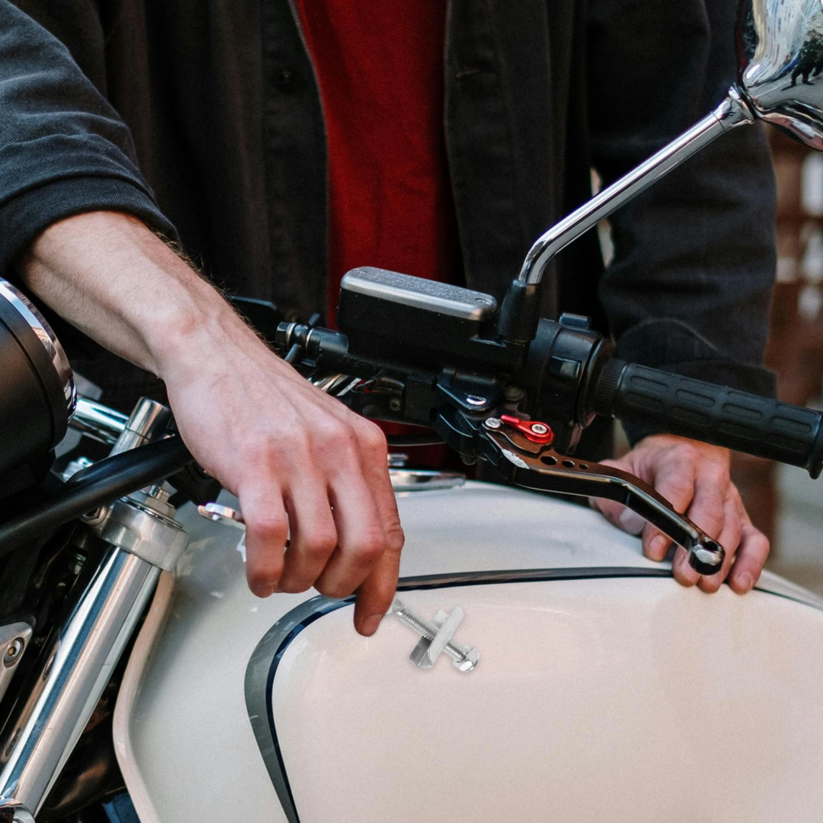 

2 Pcs Motorcycle Accessories Chain Adjuster Tensioner Metal Tensioners Adjustable