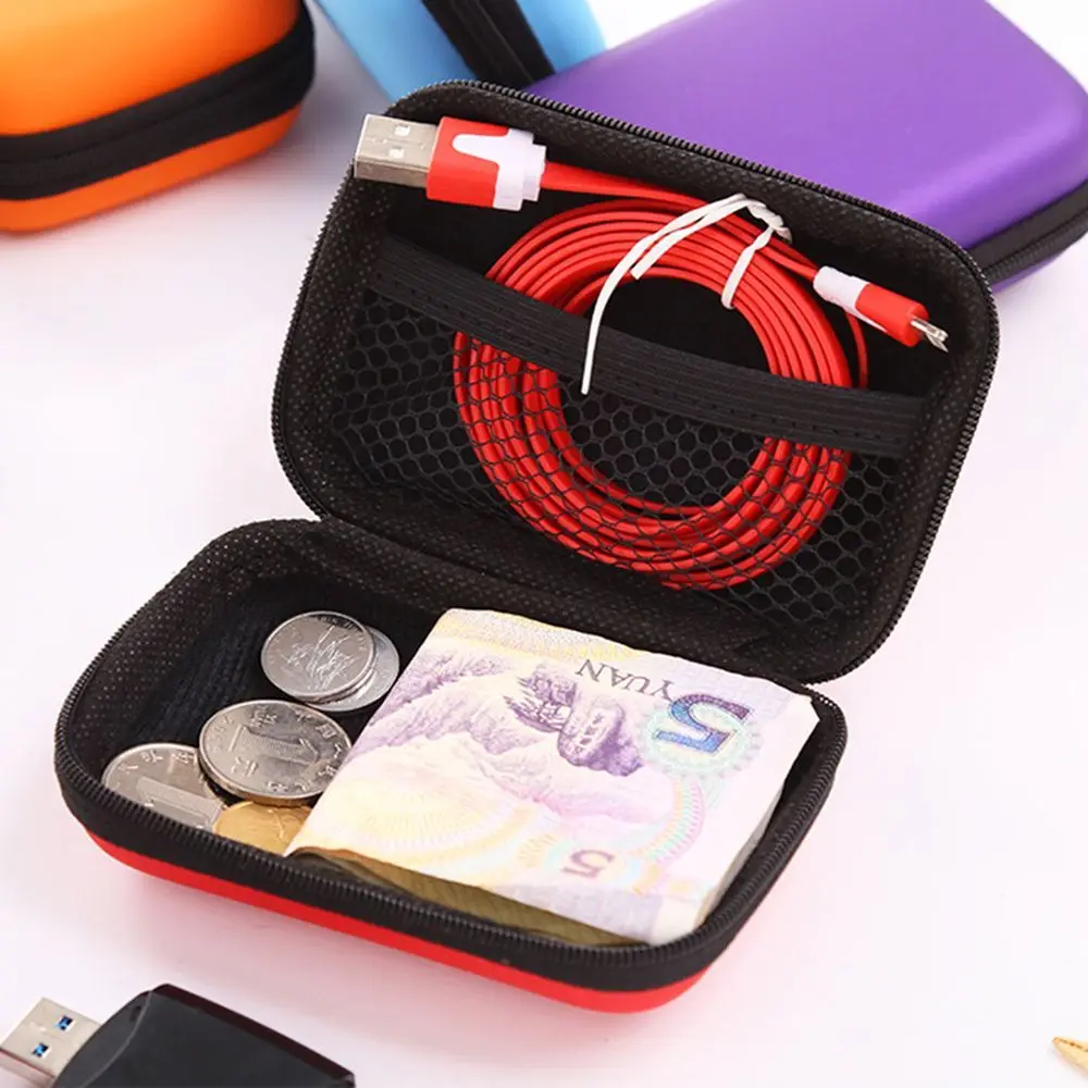 Earbuds Cable Organizer Headphone Headset Accessories Storage Box Coin Purse Earphone Bag Carry Pouch