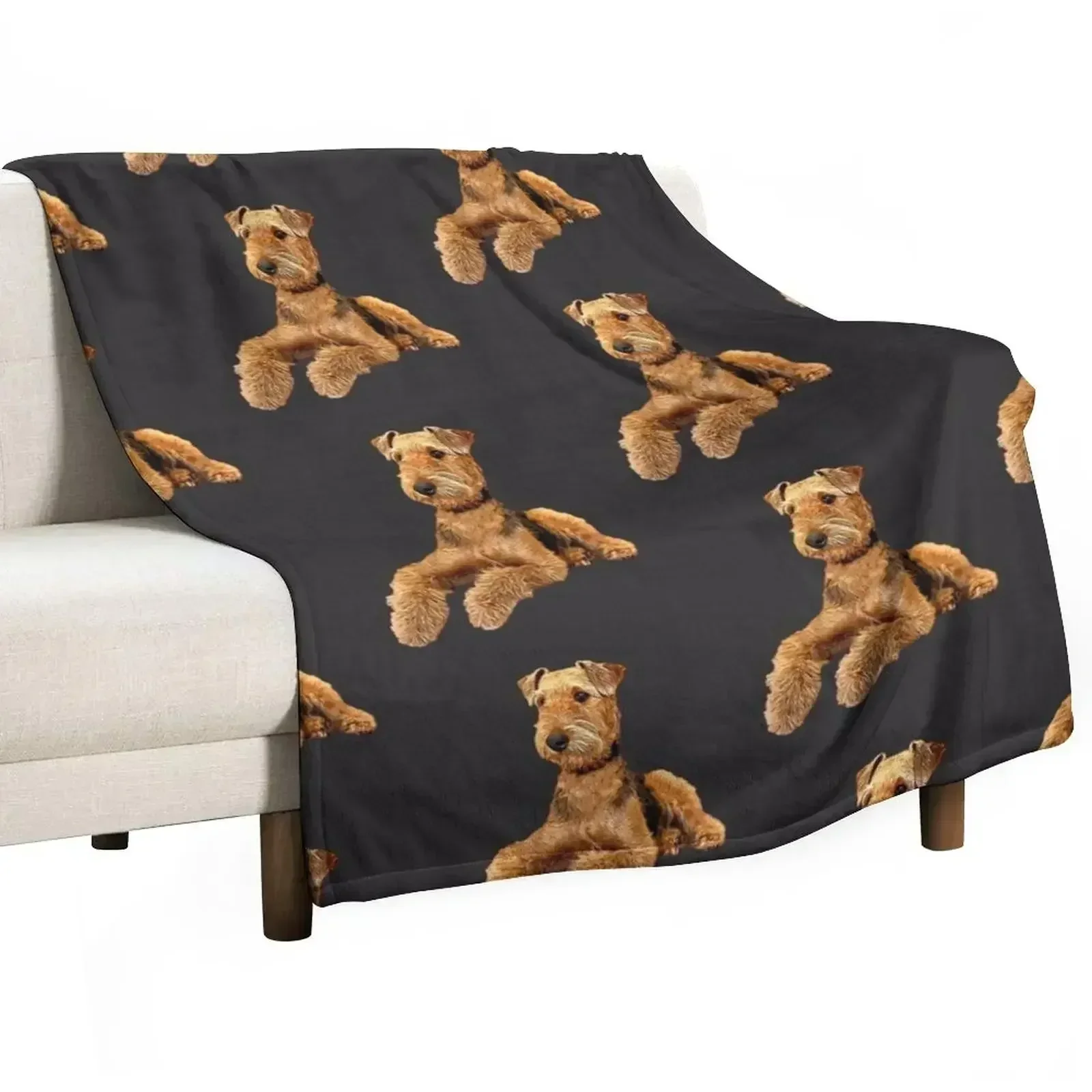 

Airedale Terrier Beautiful Dog Throw Blanket Soft cosplay anime Blankets