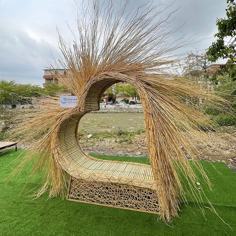 

Outdoor landing Internet celebrity bird's nest shape outdoor swing clock in scenic spot shooting furniture