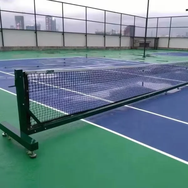 

Portable Heavy-Duty Pickleball Net with Poles and Wheels Professional Tennis Court Equipment