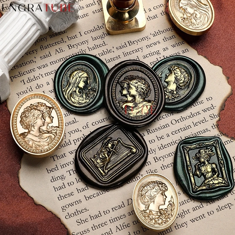 3D Relief Wax Seal Christmas Angel Saints Noblewoman Holy Maiden Mother Knight DIY Scrapbooking Crafts Invitation Letter Decor