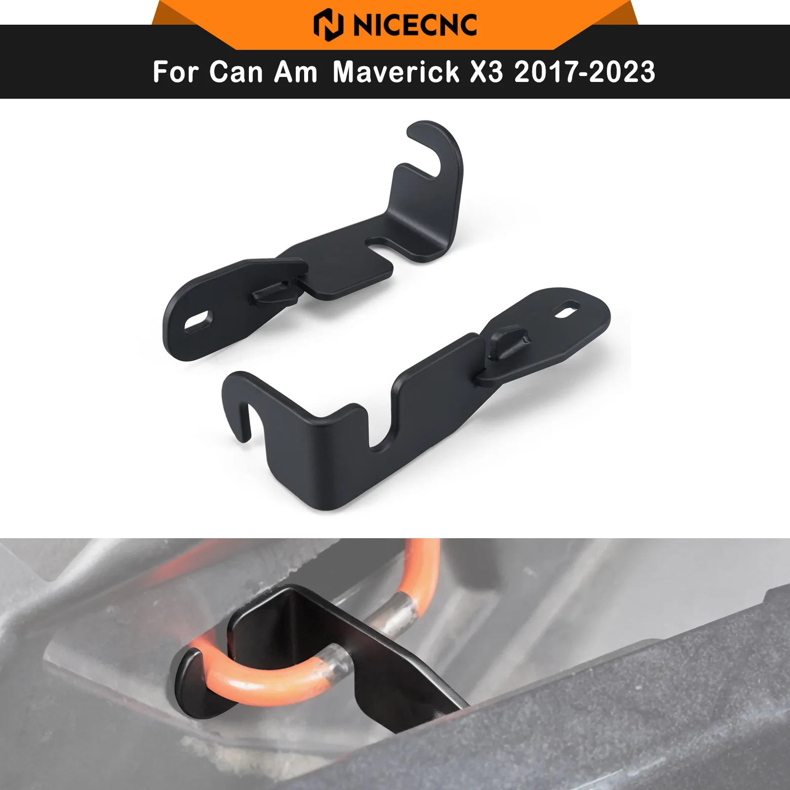 NICECNC For Can Am Maverick X3 2017-2023 3 Inch UTV Steel Upgrade Cool Door Latches Set For Can Am Maverick X3 Max R RR DPS DS