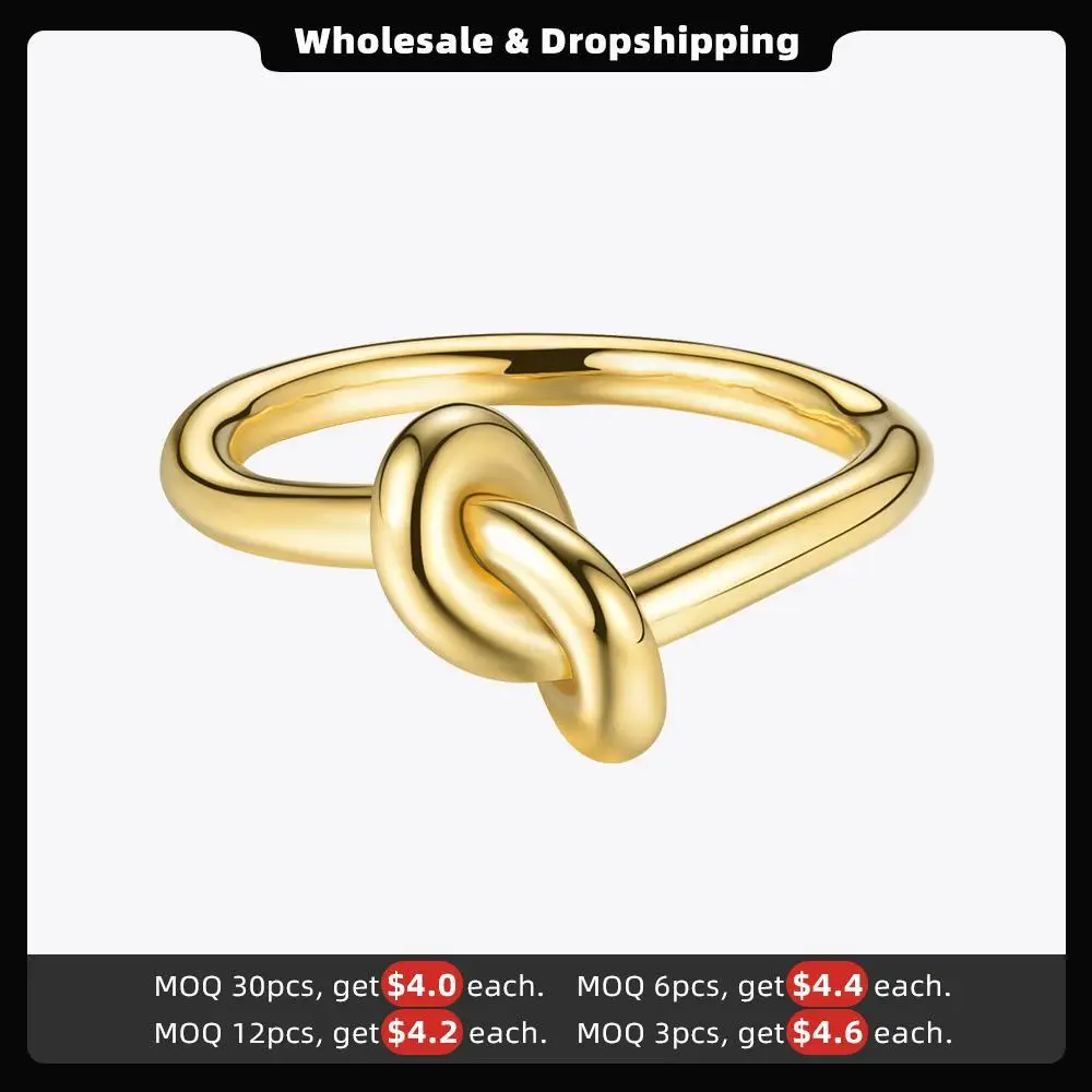 Enfashion Anillos Knot Rings Plated 18K Gold color Mini Ring Fashion Knuckle Rings For Women Fashion Gift Jewelry Wholesale