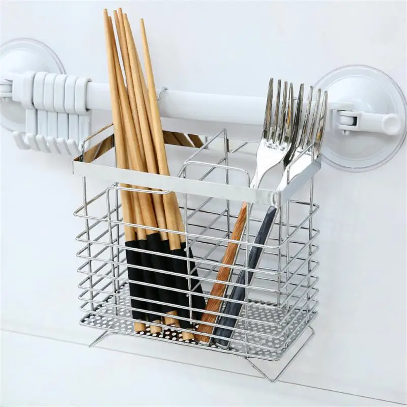 Tableware Tube Hanging Organizer Metal Kitchen Accessories Cutlery Holder Spoon Fork Chopsticks Tableware Draining Rack Kitchen